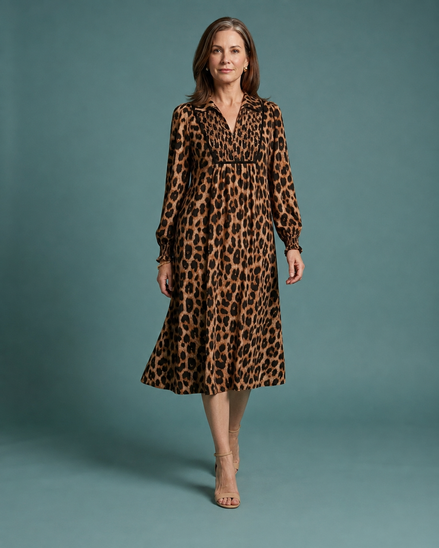 The Sienna Leopard Midi
