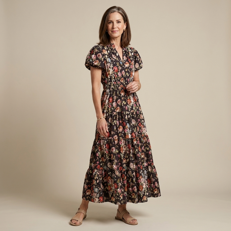 The Vivienne Midnight Floral Maxi