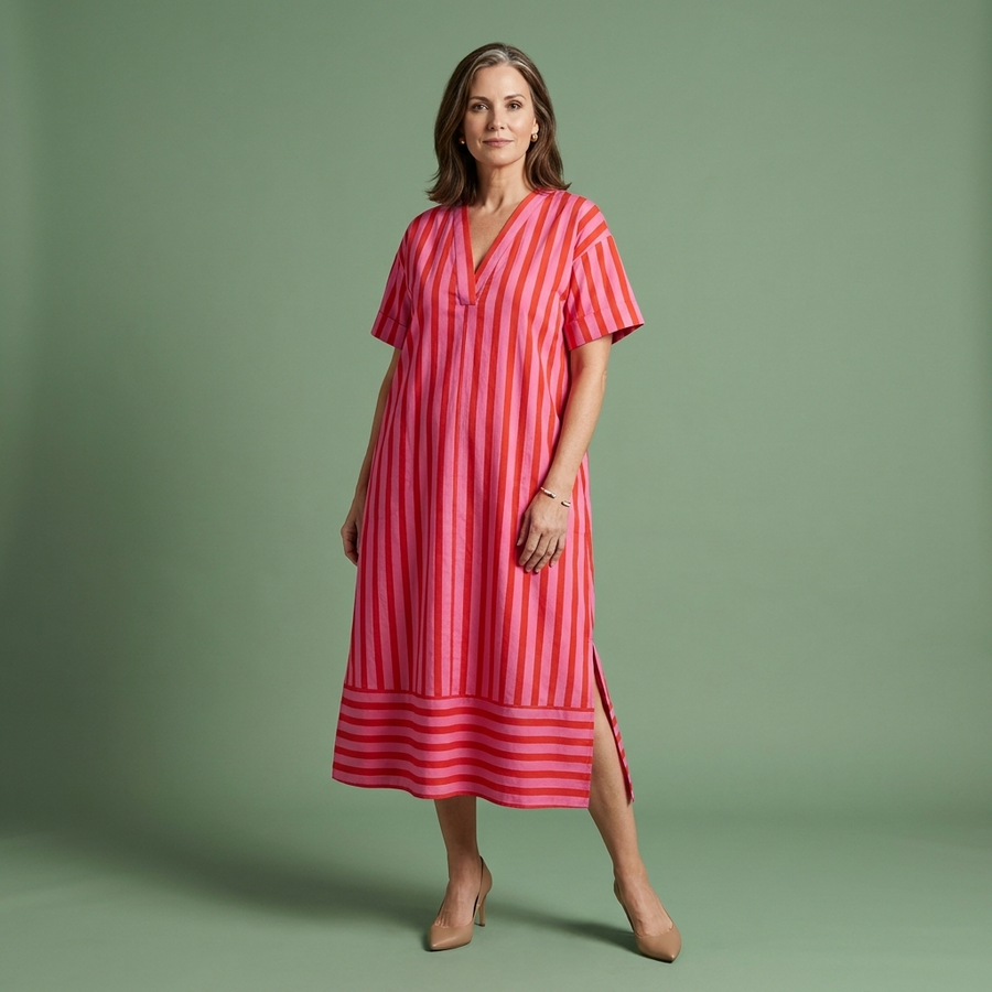 The Charlotte Riviera Stripe Midi